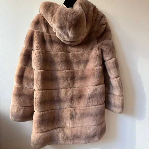 Yves Salomon Rabbit Fur Coat - Picture 10 of 15